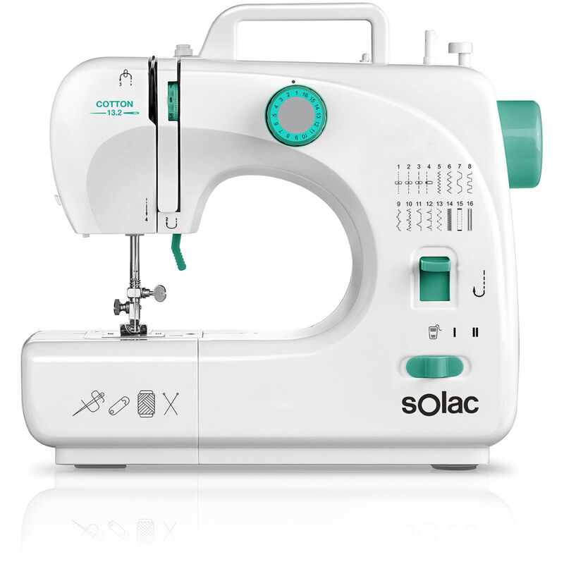 Solac SW8231 Cotton 16.2 - Máquina de coser de 16 puntadas