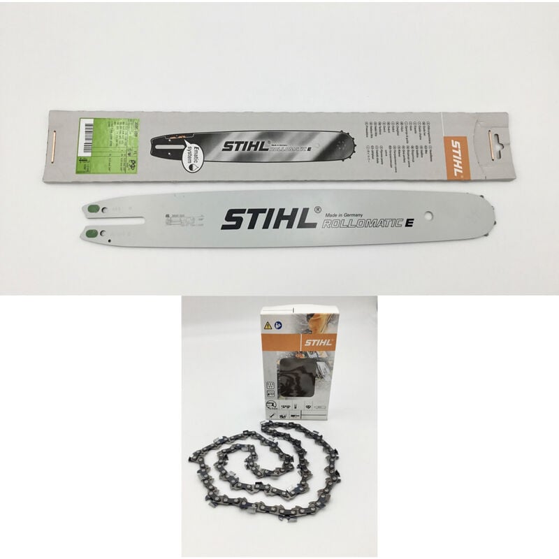 Guide chaine tronconneuse 35cm origine Stihl 3/8P 1.1mm Rollomatic E Mini