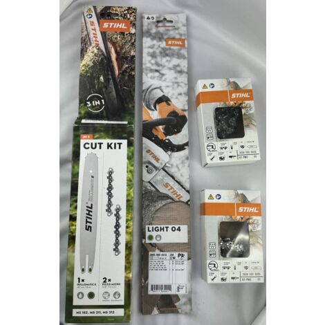 Kit de coupe STIHL numéro 5 STIHL 2 chaînes avec guide pour les tronçonneuses MS 180 - MS 181 - MS 211 (1/2)