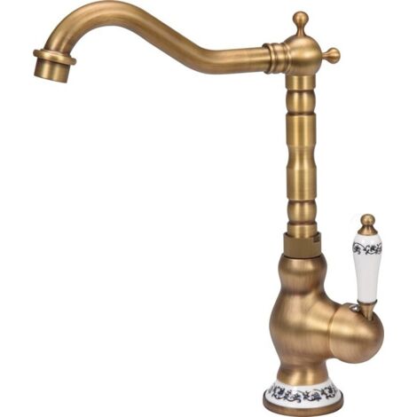 Robinet de cuisine RETRO BRONZE, robinet vintage, Robinet, robinet d'évier, (1/4)