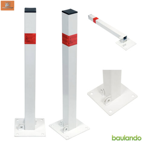 Barrière de parking / poteau de blocage H=60cm, 50x50mm pour cadenas (1/2)