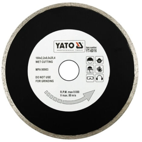 LAME DIAMANTÉE YATO 180 x 25,4 mm 6016 (1/3)