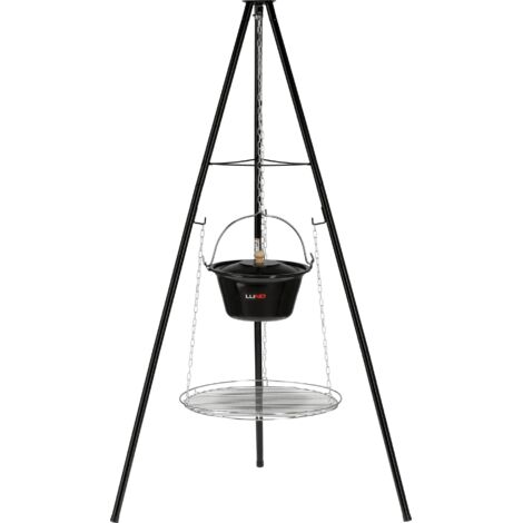 Griglia e ciotola appese a un treppiede da 49 cm (1/5)