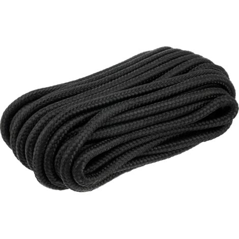Geflochtenes Polypropylen-Seil 14 mm, 20 m, schwarz (1/2)