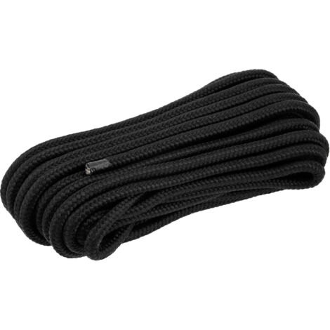 Geflochtenes Polypropylen-Seil 12 mm, 20 m, schwarz (1/2)
