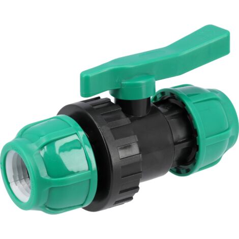 Kugelhahn 32 x 32 mm aus Polypropylen für Wasserinstallationen (1/2)