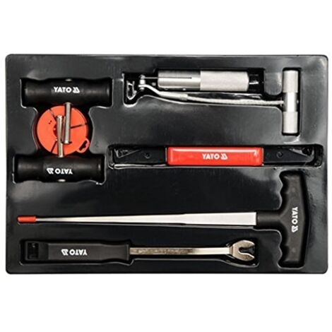 Yato – Kit de démontage de pare-brise 7 pièces – YT0845 – Matériau plastique durable – Pour professionnels de l'automobile