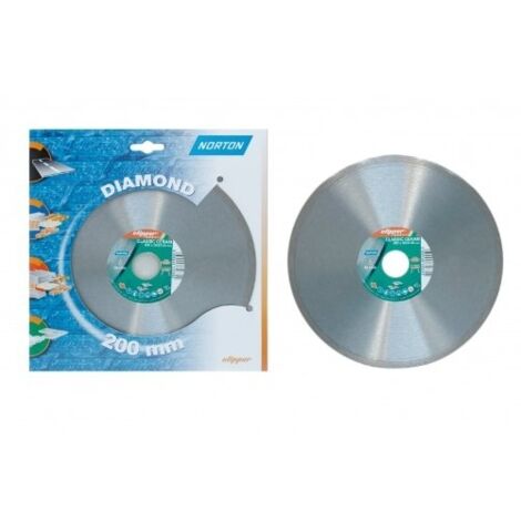 Norton – Disque diamant pour meuleuse D.200mm alésage 30/25,4mm – Coupe nette pour matériaux émaillés – 70184626829
