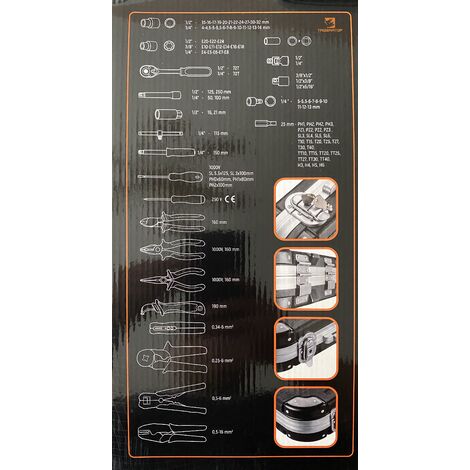 Mallette Trolley d'outils Magnusson - 127 pièces –