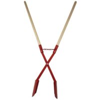 Pelle croisée pour poteaux de bois avec poignée en bois  (110-280mm) Tarrière pelle Taille 1