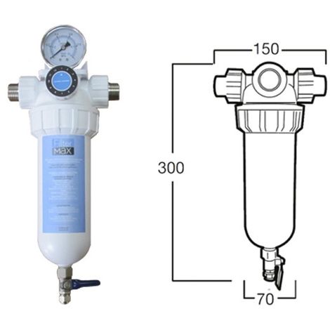 Filtro autolimpiante de agua semiautomatico para entrada general de agua