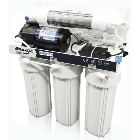 Ósmosis Inversa Doméstica MAGIC EKONO+ 5 Etapas con Bomba – Alta Eficiencia con bajo rechazo 1:1