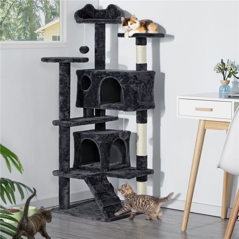 Yaheetech Rascador para Gatos Grandes Torre para Gatos Casitas de