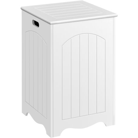 Homevive Armario para Ropa Sucia de Baño Cesto para Ropa Sucia con Tapa Armario Multifuncional de Baño para Ahorrar Espacio Organización de Ropa Sucia 40x40x61 cm Blanco