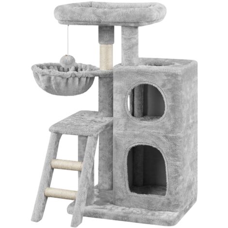 Homevive Árbol de Escalada para Gatos con Escalera, Torre de Gatos Grandes Gris Claro 94 cm Gris Claro