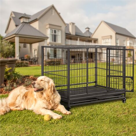 Replacement Dog Cage Tray - Durable Plastic Tray Fits 42-inch Crates, Easy To Clean & Multi-Use