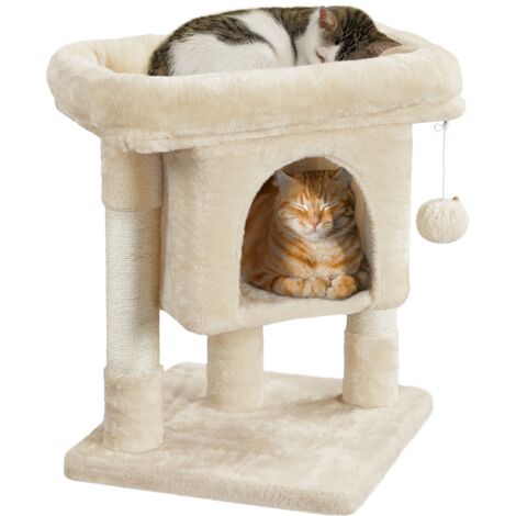 Homevive - Árbol para Gatos (diseño de árbol y Plataforma) para Gatos, Altura 59 cm, Color Beige