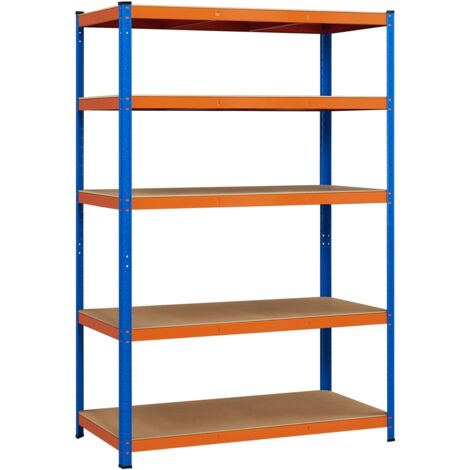 Homevive Estanterías Metálicas Estanterías Pesadas de 5 Niveles Estante Industrial de Almacenamiento para Trastero Garaje