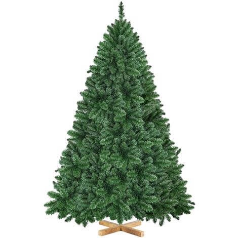 Homevive Árbol de Navidad Artificial de 183 cm con 903 Puntas Retardantes de Llama PVC Soporte de Metal con Vetas de Madera de Abeto Verde