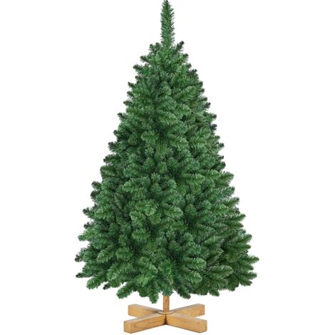 Homevive Árbol de Navidad Artificial de 122 cm, Resistente al Fuego, PVC, con 251 Puntas, Incluye Soporte de Metal con Vetas de Madera de Abeto, Color Verde