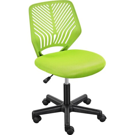 Homevive Silla de Oficina de Malla sin Reposabrazos Silla Giratoria de Ordenador con Altura Ajustable Verde