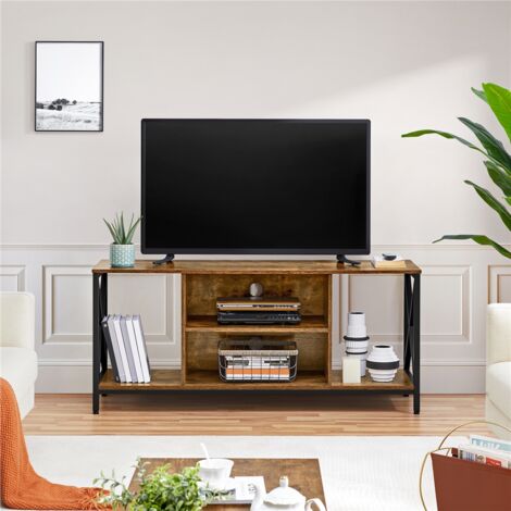 Homevive Mueble TV Salón hasta 45 Pulgadas Mesa TV para Televisor Mesa Television de Industrial Madera 106 x 40 x 50,5 CM Marrón