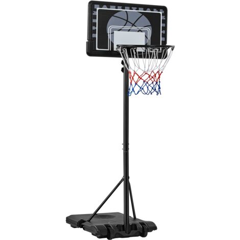 Homevive Canasta Baloncesto Exterior Ajustable en Altura 184,5-214cm Tablero de Baloncesto con Ruedas Aro Baloncesto Portátil para Niños de 4 a 10 Años