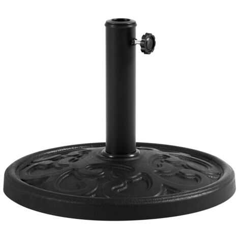 Homevive Base para sombrilla de Jardín Soporte Parasol Cemento Peso Neto 10 kg para Poste de Sombrilla Negro (1/5)