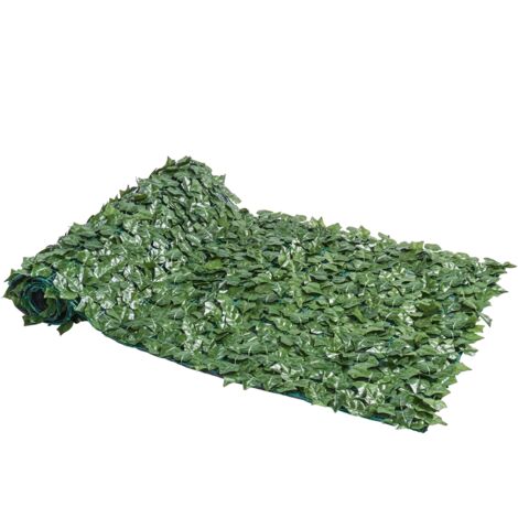 Homevive Celosias Seto Artificial en Rollo con Hojas Verde Fondo Decorativo de Pared 298 x 98cm para Jardín Balcón Pared