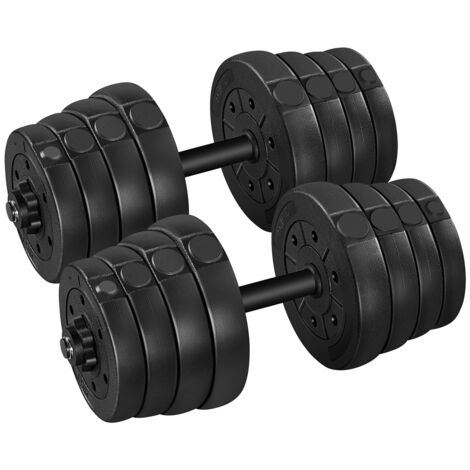Homevive Kit Mancuernas Ajustables Juego de Pesas y Mancuernas para Casa o Gimnasio Mancuernas Musculacion con Cerraduras de Estrella
