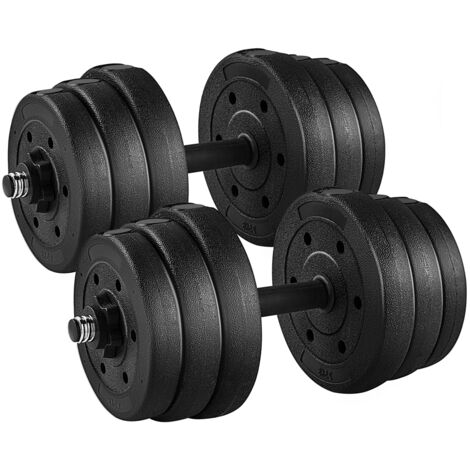 Homevive Kit Mancuernas Ajustables Juego de Pesas y Mancuernas para Casa o Gimnasio Mancuernas Musculacion con Cerraduras de Estrella
