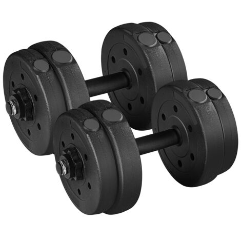 Homevive Kit Mancuernas Ajustables Juego de Pesas y Mancuernas para Casa o Gimnasio Mancuernas Musculacion con Cerraduras de Estrella