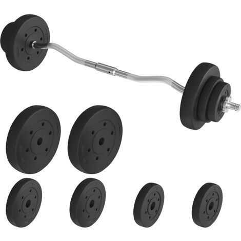 Homevive Juego de Mancuernas de 30/25/20kg de Hierro con Placas de 2,5 kg/5 kg para Bodybulding/Mancuernas/brazadas/Sentadillas