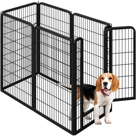 Homevive Parque para Perros Grande Vallas Plegable para Perros Interior Exterior Jardín Metálica (1/5)