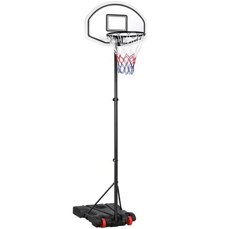 SPORTNOW Canasta de Baloncesto con Ruedas Altura Ajustable 260-305