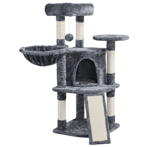 Homevive Rascador para Gatos Árbol para Gatos Pequeño Torre de Escalada Felpa para Gatito 106cm Gris