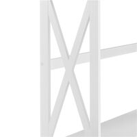 Yaheetech Mesa de Consola Blanca con Forma X Estantes Mesa Auxiliares para Recibidor Pasillos Salón Mesa Estrecha de Estilo Moderno 101 x 30 x 81 cm 