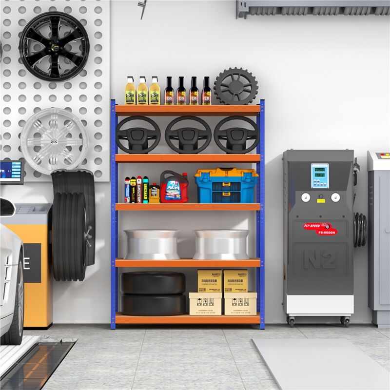 Scaffalatura Metallica Yaheetech 5 Ripiani - Per Garage, Magazzino, Portata 875 Kg, Nero