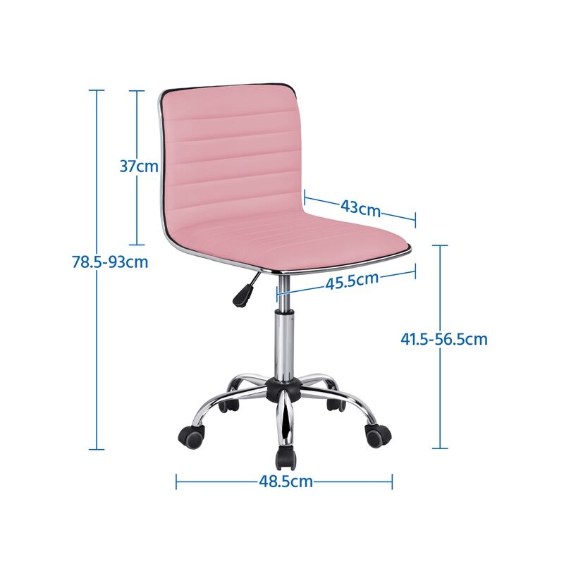 Yaheetech Sedia a Rotelle da Ufficio Scrivania Girevole Imbottita in  Ecopelle Ergonomica Altezza Regolabile Rosa : : Casa e cucina