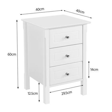 Comodino in legno color ruggine: tavolino a 3 cassetti in stile moderno di metà secolo - Italia