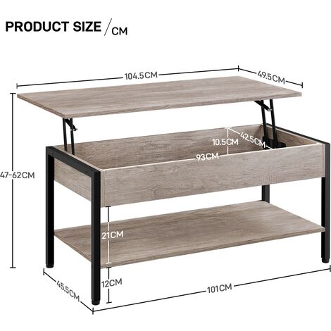Tavolino Da Salotto Industriale - 80x80x45cm, 2 Ripiani, In MDF Robusto, Stile Vintage - Foto 3