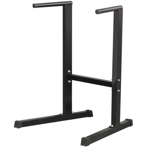 Yaheetech Dip Station per Allenamento Gym Home Dip Barre Parallele Fitness Casa o Palestra Stazione Fitness in Acciaio per Calisthenics/Stretching/Addominali Stazione di Trazione Muscolare Nero
