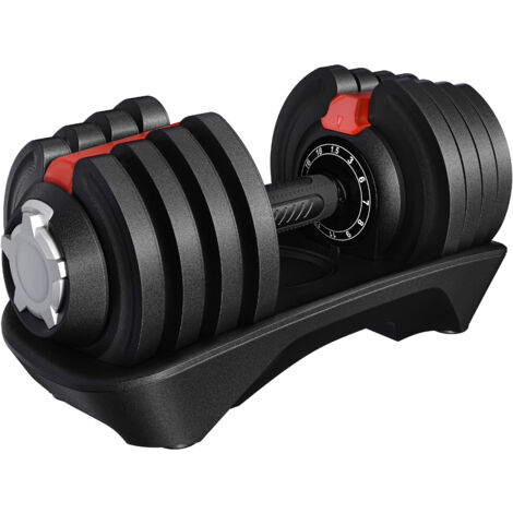 Yaheetech Manubrio Esagonale per Palestra Casa in Acciaio Antiscivolo Set di Manubri Regolabili in 1 Secondo Manubri 12 in 1 per L'allenamento Fitness in Ufficio 1 Pezzo 1,5 KG a 18 KG