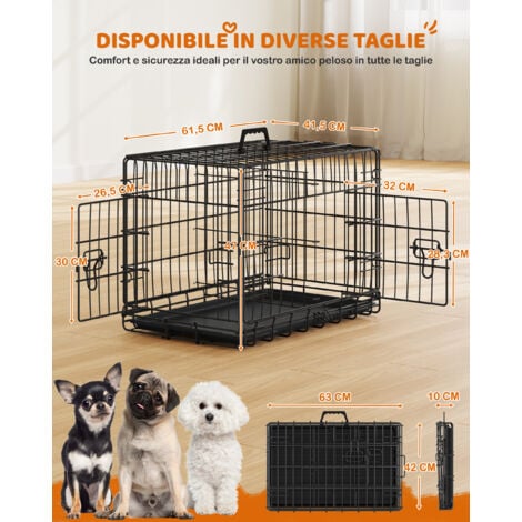 Trasportino Per Cani Auto TRESKO Gabbie Pieghevole Per Cani E