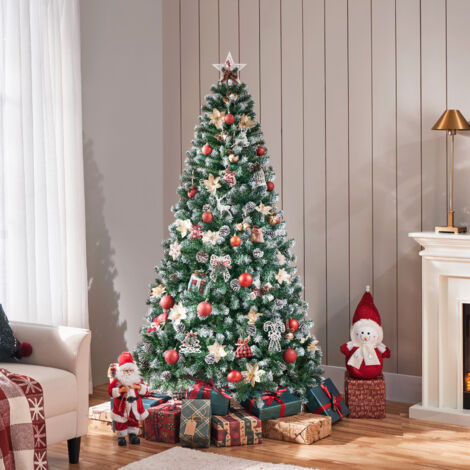 Yaheetech Albero di Natale 150 cm 718 Rami Artificiale Folto in PVC
