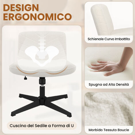 Sedia Scrivania Girevole FurnitureR Rosa - Senza Braccioli, In Rete Traspirante, Regolabile In Altezza, Con Ruote, Per Camera Da Letto E Ufficio