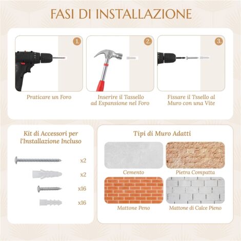 Set Da Parete Per Gatti 4 In 1 – Mensole Con Casetta, Cesta E Palla Sospesa, Tiragraffi In Sisal, Beige