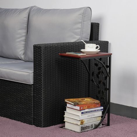 Tavolino Laterale A 2 Ripiani Con Vassoi Rimovibili - Portavasi In Metallo Per Interni/Esterni, Comodino, Diametro 20-40 Cm, Altezza 59 Cm, Colore Bianco - 2