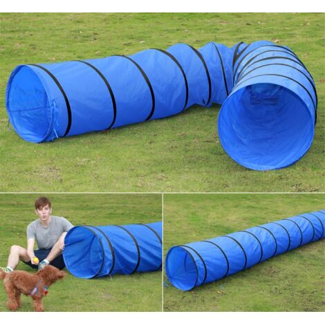 Tunnel Per Cani Agility 546cm - Pieghevole Con Borsa Trasporto, Per Addestramento E Gioco