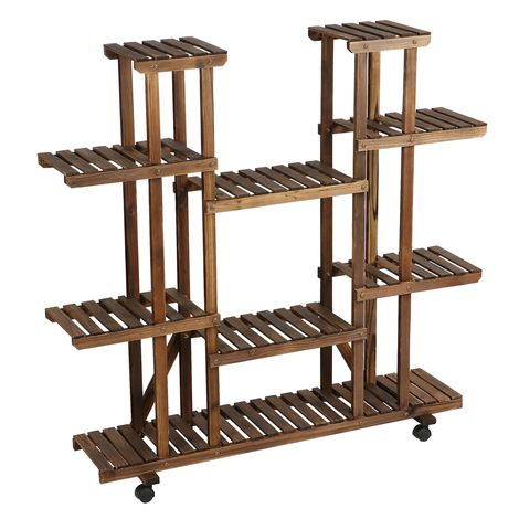 Moderno Supporti per Piante Rack Scala Portavasi Scaffali Porta Piante da  Interno Esterno Giardino stoccaggio in Legno Porta Fiori Fioriera Scaffale